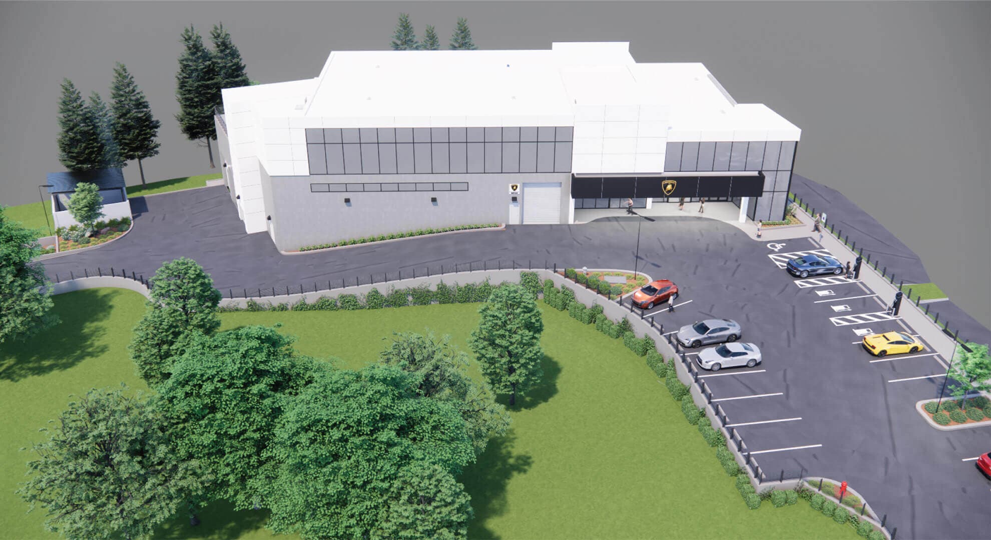 Lamborghini Portland dealership rendering